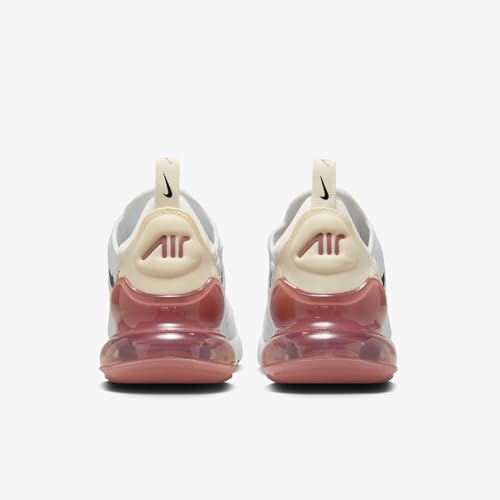 Nike Women's Air Max 270 White/Black-Pale Ivory-Muslin (AH6789 123) - 10