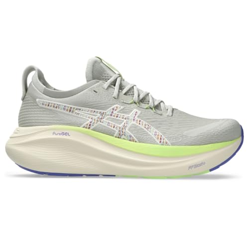 ASICS Men's Gel-Nimbus 27 Trail Running Shoes, 13, Nature Bathing/Lime Green
