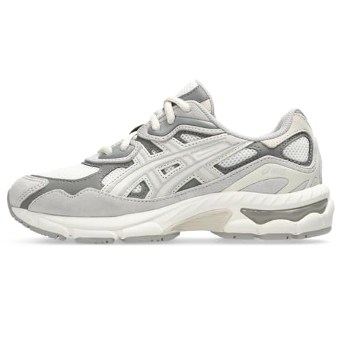 ASICS Unisex Kid's Gel-NYC Grade School (Big Kid), Cream/Oyster Grey, 5.5 Medium, Big Kid