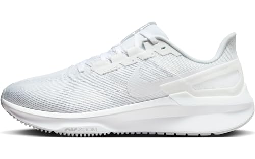 Nike Structure 25 Men's Road Running Shoes, White Pure Platinum, 7.5