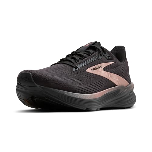 Brooks Women’s Revel 8 Neutral Running & Walking Shoe - Black/Black/Rose Gold - 7.5 Medium