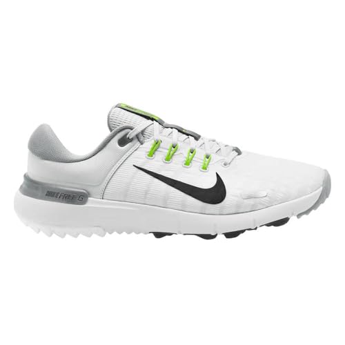 Nike Free Golf NN Golf Shoes (Wide) (FQ7875-101, White/Pure Platinum/Wolf Grey/Black) Size 9