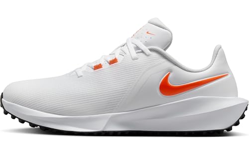 Nike Infinity G NN Golf Shoes (FN0555-102, White/Black/Safety Orange) Size 9