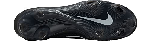 Nike Alpha Huarache NXT DJ6517-010 Black/Dark Smoke Grey/Light Smoke Grey/White Men's Metal Baseball Cleats 10 US