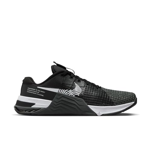 Nike Men's Metcon 8 Training Shoes, Black White Dk Smoke Grey Smoke Grey, 13 US
