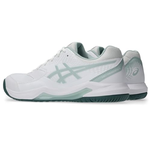 ASICS Men's Gel-Dedicate 8 Tennis Shoes, 9, White/Cold Moss