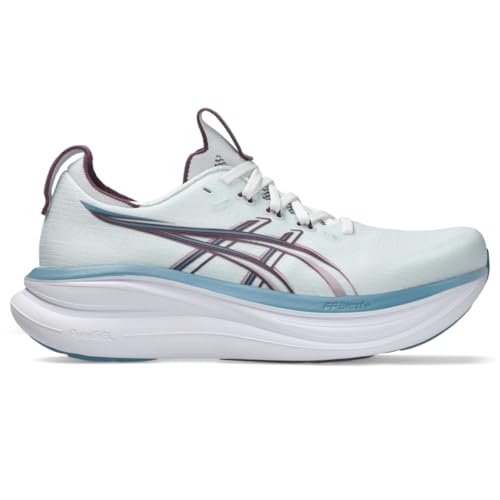 ASICS Women's Gel-Nimbus 28 Running Shoes, 8.5, Arctic Blue/Velvet Purple