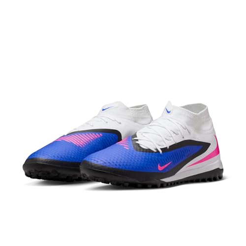 Nike Phantom 6 High Academy Turf Soccer Shoes (Racer Blue/White/Pink Blast) Size 6.5