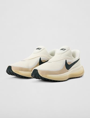 Nike Men's Revolution 8 EasyOn Road Running Shoes, Pale Ivory/Black Spruce-Sail-Linen, 13