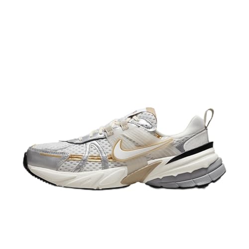 Nike V2K Run Women's Shoes (HJ7245-100, White/Khaki/Metallic Silver/White) Size 9.5