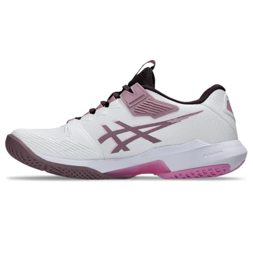 ASICS Women's Solution Speed FF 4 Tennis Shoes, 8.5, White/Dusty Mauve
