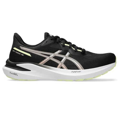ASICS Women's GT-1000 13 Running Shoes, 8, Black/Breeze