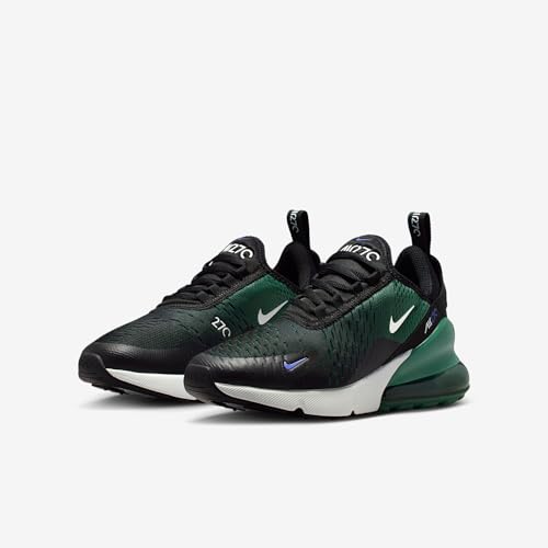 Nike Air Max 270 Big Kids' Shoes (Black/Evergreen Aura/Deep Night/White) Size 6.5