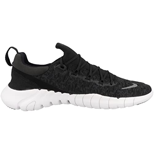 Nike Women's Free Run Shoe, Black White Dk Smoke Grey, US Size 10