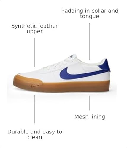 Nike Men's Court Shot Shoes, White/Deep Royal Blue-Gum Medium Brown, 11