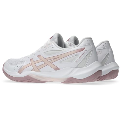 ASICS Women's Gel-Rocket 12 Volleyball Shoes, 9, White/Pearl Pink