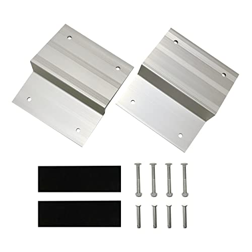 MaxxHaul Aluminum Ramp Top Kit 2 Pack Turns 2x8 Boards into Utility Loading Ramps 1400 lb Capacity with Non‑Skid Surface and Tailgate Protective Pads (80439)