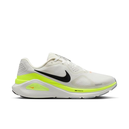 Nike Men's Structure 26 Sneaker, Summit White/Black/Volt/Total Orange, 7