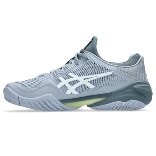 ASICS Men's Court FlyteFoam 3 Tennis Shoes, 7.5, Grey Blue/White