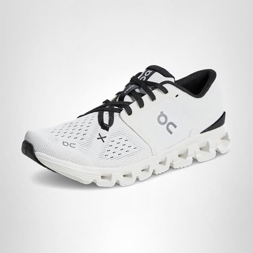On Women's Cloud X 4 Sneakers, Ivory/Black, 8 Medium US