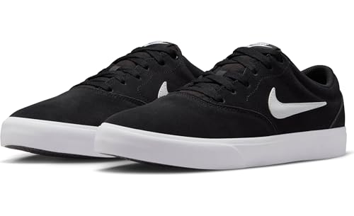 Nike SB Charge Suede Shoe (Men), IB2750, Black/White, 10 US