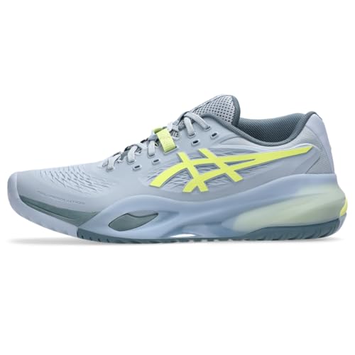 ASICS Men's Gel-Resolution X Tennis Shoes, 9, Grey Blue/Pistachio