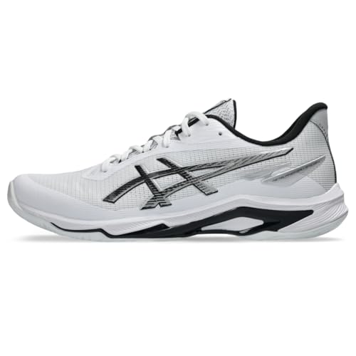 ASICS Men's Netburner Ballistic FlyteFoam 4 Volleyball Shoes, 14, White/Black
