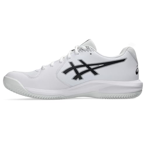 ASICS Men's Gel-Dedicate 9 Clay Tennis Shoes, 10.5, White/Black