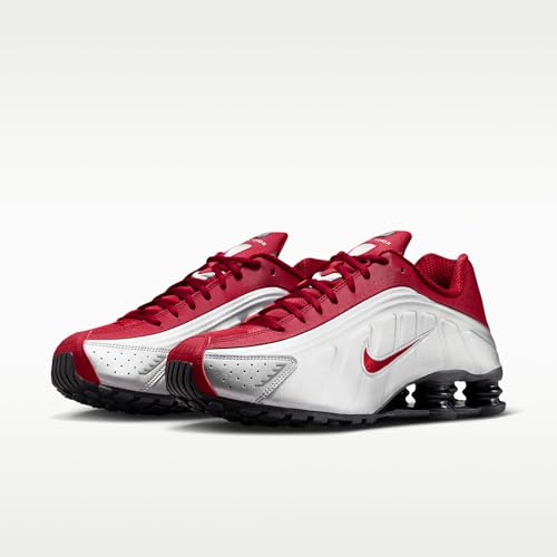 Nike Shox R4 Men's Shoes (Metallic Silver/Black/Team Crimson) Size 11