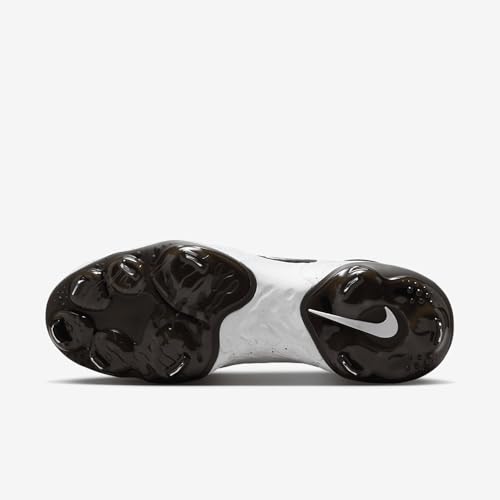 Nike Alpha Huarache Elite 4 Low Baseball Cleats (FD2745-110, White/Black) Size 13