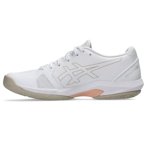ASICS Women's Solution Swift FF 2 Tennis Shoes, 7.5, White/Cantaloupe