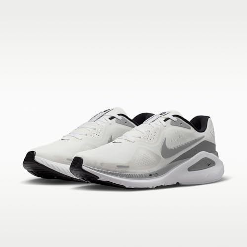 Nike Men's Structure 26 Road Running Summit White/Metallic Silver/Black/White/Photon Dust 12 Medium