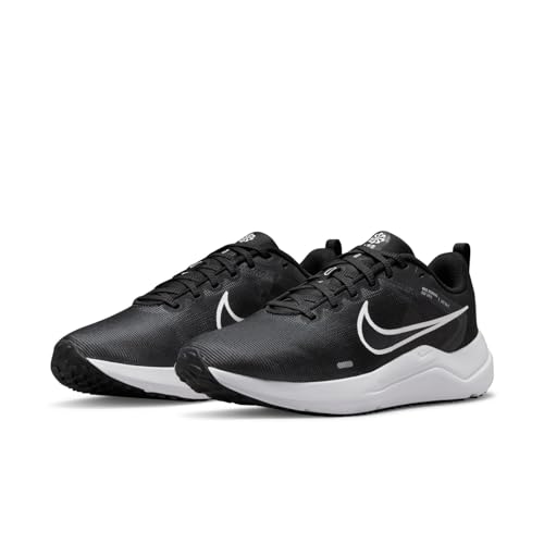 Nike Men's Downshifter 12 Trainers, Black White Smoke Grey Pure Platinum, 11.5
