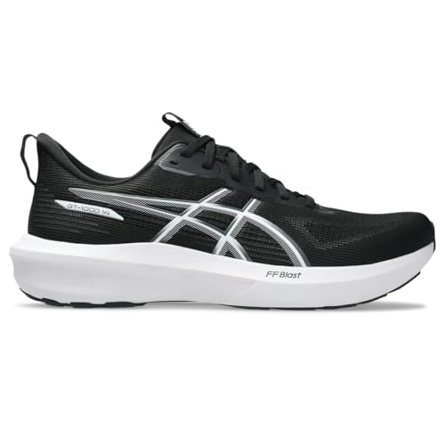 ASICS Men's GT-1000 14 Running Shoes, 10, Black/White