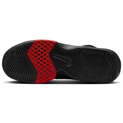 Nike Men's Lebron Witness VIII Basketball Shoes, Black Red 005, 10.5 US
