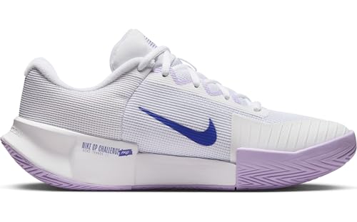 Nike GP Challenge Pro Women's Hard Court Tennis Shoes (FB3146-101, White/Hydrangeas/Deep Night/Amethyst Tint) Size 6.5
