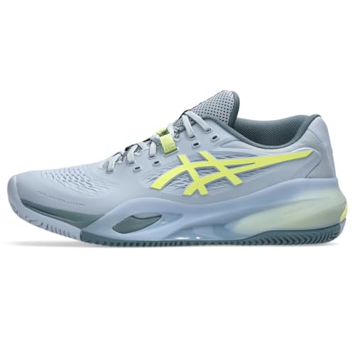 ASICS Men's Gel-Resolution X Clay Tennis Shoes, 9, Grey Blue/Pistachio