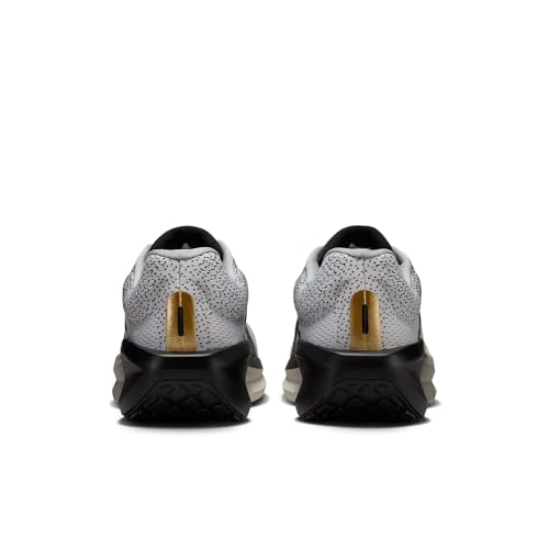 Nike Winflo 11 SE Men's Road Running Shoes (HQ7975-100, White/Metallic Gold/Light Smoke Grey/Black) Size 13