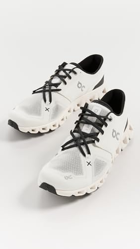 On Men's Cloud X 3 Sneakers, Ivory/Black, 9.5 Medium US