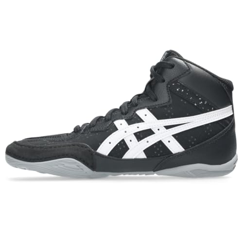 ASICS Kid's Matflex 8 GS Wrestling Shoes, 6, Black/White