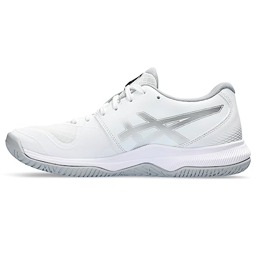 ASICS Women's Gel-Tactic 12 Volleyball Shoes, 10, White/Pure Silver
