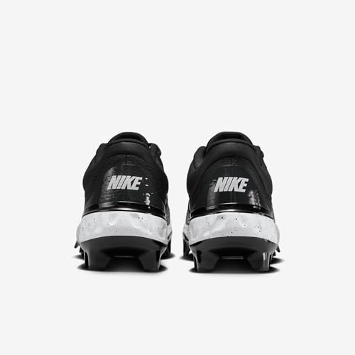 Nike Alpha Huarache Elite 4 Low MCS Men's Baseball Cleats (FD6221-003, Black/Dark Smoke Grey/White) Size 8.5