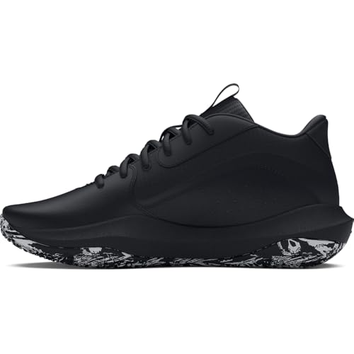 Under Armour Unisex Lockdown 7, (003) Black/Black/Metallic Silver, 12, US