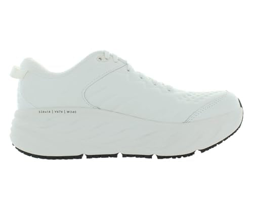 Hoka Women's Bondi Slip Resistant Frost/Frost 9 Medium
