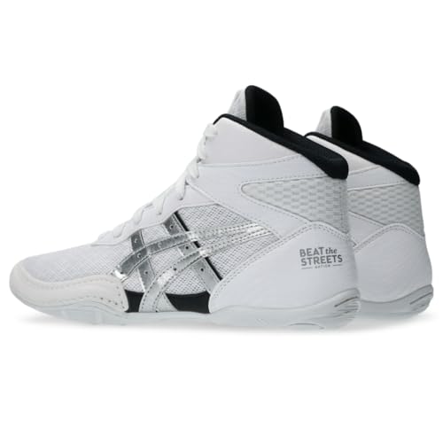 ASICS Kid's Matflex 7 Grade School Wrestling Shoes, 2, White/Pure Silver