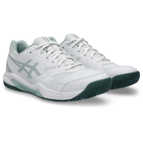 ASICS Men's Gel-Dedicate 8 Tennis Shoes, 9, White/Cold Moss