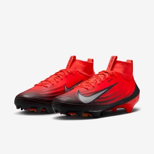 Nike Vapor Pro 1 Football Cleats (HF9409-600, Bright Crimson/Laser Orange/Black) Size 12