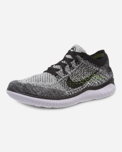 Nike Men's Free Run Flyknit 2018 Running Shoes, White White Black 101, 40 EU