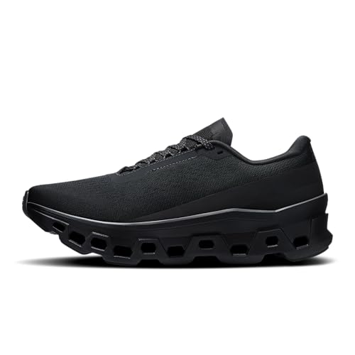 On Women's Cloudmonster 1 Sneakers, Black/Black, 7 Medium US