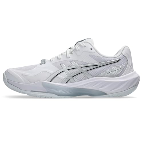 ASICS Women's Sky Elite FF 4 Volleyball Shoes, 7.5, White/Pure Silver